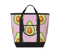 Avocado Print Pink,Lunch Bags Large Capacity Insulated Tote Bag For Women Men Work Picnic Travel