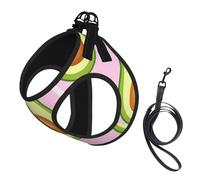 Avocado Print Pink,Pet Harness,Adjustable Reflective Dog Harness,Pet Leash Vest,L