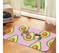 Avocado Print Pink,Waterproof Pet Feeding Mat,PU Leather Placemats for Cat Dog Water Bowl,Food Mats,40x60cm