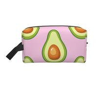 Avocado Print PinkMakeup Trave Bag for Women,Cosmetic Large Capacity Organizer