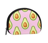 Avocado Print PinkSmall Makeup Sanitary Napkin Storage Bag,Women's Cosmetic Coin Purse