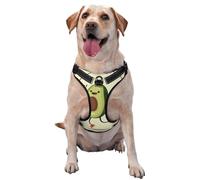 Avocado Rope Skipping Printed quick release dog harness reflective pet vest with 2 quick release buckles 4 sizes L ideal for outdoor walks and hikes
