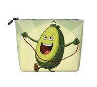 Avocado Rope Skipping Toiletry Bags for Women, Portable Travel Cosmetic Bag, Daily Organiser with Zipper