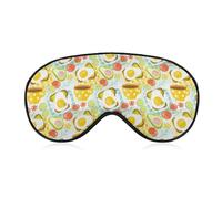 Avocado Sandwich Drink Pattern Eye Sleep Mask,Super Soft Eye Masks with Adjustable Strap,Ultimate Sleeping Aid,Blindfold,Relax & Relieve Your Fatigue,Puffy Eyes
