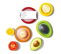 Avocado Saver and Tomato Holder - Set of 4 Reusable Storage Containers for Fridge - Ideal for Garlic, Onions, Lemons, and Potatoes