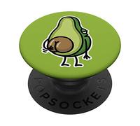 Avocado seed fat funny vegan big butt scratching Kawaii PopSockets PopGrip: Swappable Grip for Phones & Tablets