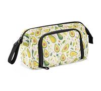 Avocado Simple Cartoon Green Pencil Cases Large Capacity Zippered Pencil Case with Slot for Preppy School Must Haves estuche de lapices para ninos