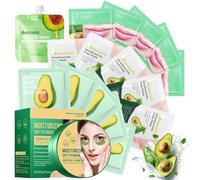 Avocado Skin Care Set & Kits - Christmas Skincare Gift for Women - Skincare Gift Set with Hand Cream, FootMask, EyeMask, Face Mask, LipMask