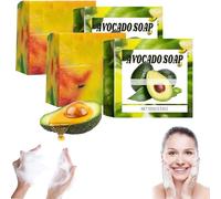 Avocado Soap, Handmade Avocado Soap, Natural Brightening Bath Soap, Nourishing And Refreshing, Deep Cleansing Soap For Body & Face, Moisturizing Soaps Bar for Men and Women (2PC)