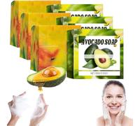 Avocado Soap, Handmade Avocado Soap, Natural Brightening Bath Soap, Nourishing And Refreshing, Deep Cleansing Soap For Body & Face, Moisturizing Soaps Bar for Men and Women (3PC)