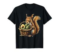Avocado Squirrel Motif Wildlife Avocado Lover Animal Print T-Shirt
