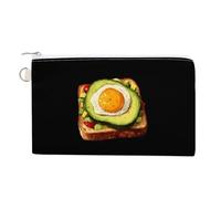 Avocado Toast Cute Zero Wallet for Women Men Lightweight Coin Pouch with Zippered