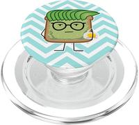 Avocado Toast Hipster glasses hair egg bag guacamole PopSockets PopGrip for MagSafe