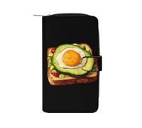 Avocado Toast Trendy Zipper Wallets for Men Women Classic Leather Pouch Credit Card Coin Purse