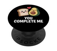 Avocado Toast You Complete Me Cute Food Love PopSockets Adhesive PopGrip