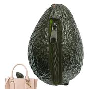 Avocado Wallet - Twelve Centimetre Realistic Fruit Shaped Coin Bag, Durable Zipper, Humorous Wallet, Multifunctional Card and Cash Holder | Compact Wallet for