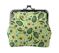 Avocado With Seeds Coin Purse, Kiss-lock Change Purse Wallets, Small PU Leather Coin Purse for Women
