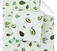 Avocado Wrapping Paper, Fruity Design Gift Wrap Paper for Summer Theme Birthday, Aloha Luau Pool Beach Party, Hawaii Tropical Themed Party, 4 Sheets Folded Flat