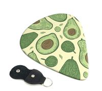 Avocado2 Guitar Picks 6-Pack - Pick Set (0.46mm / 0.71mm / 0.96mm) Suitable For Guitar And Ukulele Playing