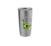 Avocadosaurus Avocado Dinosaur Plant Based Funny Vegan Stainless Steel Insulated Tumbler