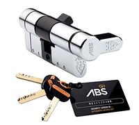 Avocet ABS Quantum DC3AB3535PCQT Thumb Turn Euro Cylinder 35 (INT) X 35 (EXT) 35/35 Chrome Door Lock Barrel Anti Snap High Security 3 Star TS007