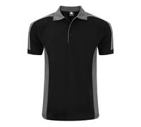 Orn Clothing 1188 Avocet Two Tone Poloshirt Black/Graphite 4XL Colour: 4XL