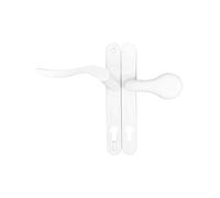 Avocet White Lever Pad 92mm PZ Inline Door Handle 200mm Fix L/H