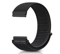 AVOD 20mm Quick Release Nylon Sport Bands Compatible with Garmin Vivoactive3/Forerunner 645/Galaxy Watch 42mm/Active2 44mm 40mm, Dark black, 22mm, Classic
