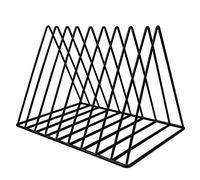 AvoDovA Desktop Magazine Rack, 9 Slots Triangle Book Holder Organiser Metal, Vinyl Record Rack Freestanding, Document File Stand, Multifunctional Desk Organizer Rack for Document Newspapers CD
