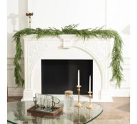 Avoeco Christmas Garlands - Norfolk Pine Garland for Mantel and Staircase, Real Touch Artificial Faux Greenery Holiday Decor (1Pcs, 6 feet)