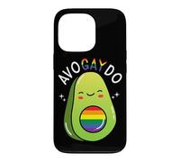 Avogaydo Vegan Avocado Gay LGBTQI Pride Month Vegetarian Case for iPhone 13 Pro