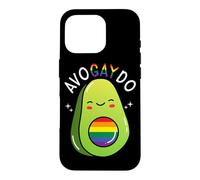 Avogaydo Vegan Avocado Gay LGBTQI Pride Month Vegetarian Case for iPhone 16 Pro