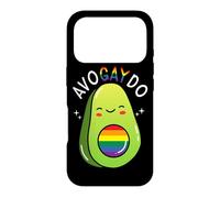 Avogaydo Vegan Avocado Gay LGBTQI Pride Month Vegetarian Case for iPhone 17 Pro