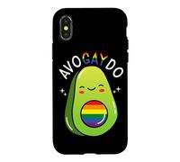 Avogaydo Vegan Avocado Gay LGBTQI Pride Month Vegetarian Case for iPhone X/XS