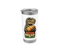 Avoid Bread and Extinction Funny Keto Dinosaur Stainless Steel Insulated Tumbler