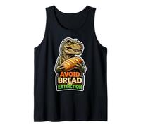 Avoid Bread and Extinction Funny Keto Dinosaur Tank Top