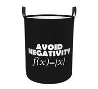 Avoid Negativity Funny Math Laundry Basket Round Portable Storage Box Organizer Laundry Basket Portable Laundry Organizer