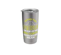 Avoid The People on top of The Bell Curve Stainless Steel Insulated Tumbler