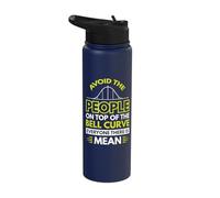 Avoid The People on top of The Bell Curve Stainless Steel Insulated Water Bottle