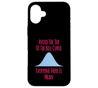 Avoid the Top of the Bell Curve Funny Data Analyst Quote Case for iPhone 16 Plus