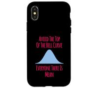 Avoid the Top of the Bell Curve Funny Data Analyst Quote Case for iPhone X/XS
