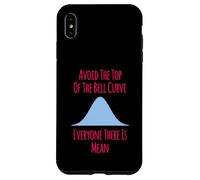 Avoid the Top of the Bell Curve Funny Data Analyst Quote Case for iPhone XS Max