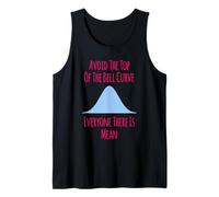 Avoid the Top of the Bell Curve Funny Data Analyst Quote Tank Top