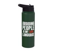 Avoiding People is My Love Language Stainless Steel Insulated Water Bottle