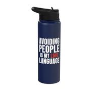 Avoiding People is My Love Language Stainless Steel Insulated Water Bottle