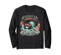 Avoiding People Like A Pro Funny Introverted Cat Workout Long Sleeve T-Shirt