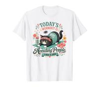 Avoiding People Like A Pro Funny Introverted Cat Workout Value Graphic T-Shirt, Men, White, S