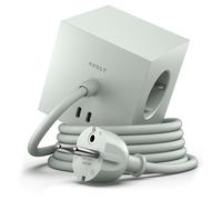 Avolt - Square 1 Extension Cord With USB-C / Magnet 3 m, Gotland Grey - Gotland Grey