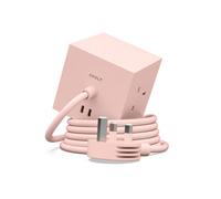 Avolt Square 1 Power Extention Lead - With Usb-C New Pink