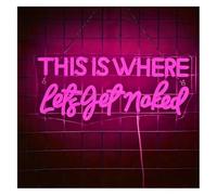 Avoltre for neon Party Lights This is Where Let's Get Naked Neon Sign Light Dimmable 42cmx19cm